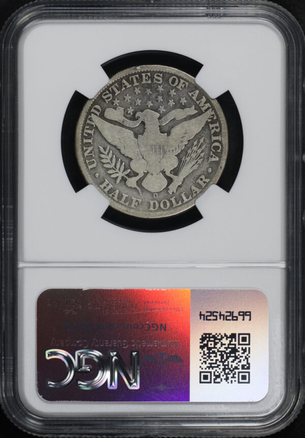 Reverse of this 1893-O Barber Half Dollar NGC G-4