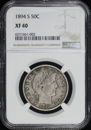 Obverse of this 1894-S Barber Half Dollar NGC XF-40