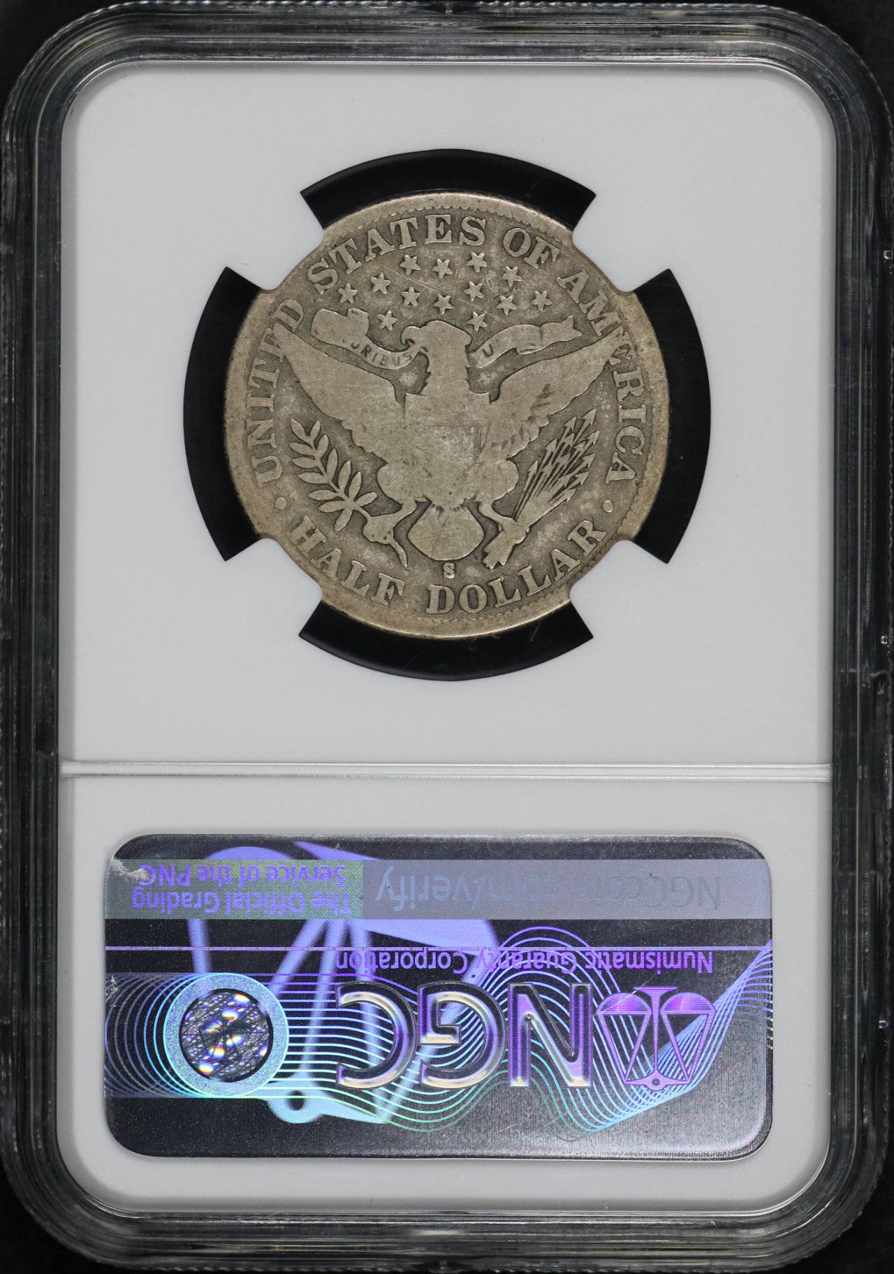Reverse of this 1901-S Barber Half Dollar NGC G-4