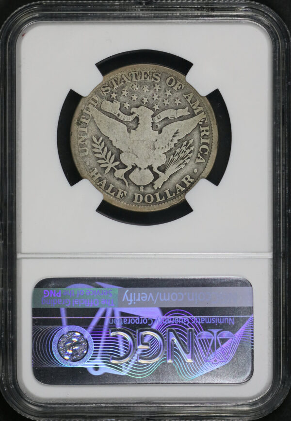 Reverse of this 1901-S Barber Half Dollar NGC G-6