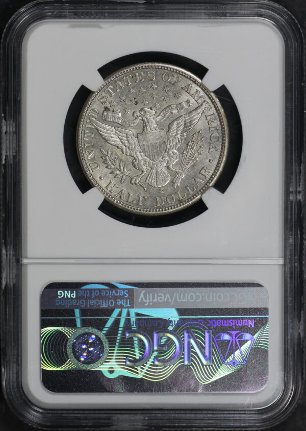 Reverse of this 1904-S Barber Half Dollar NGC AU-58
