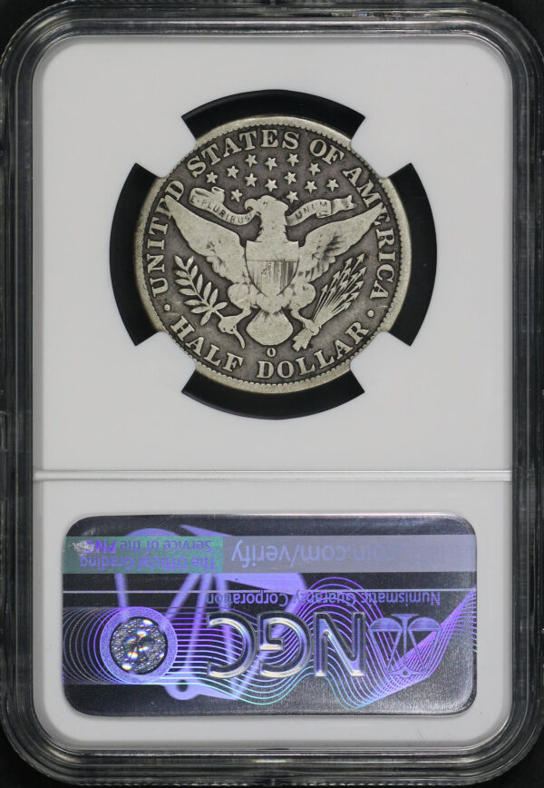 Reverse of this 1905-O Barber Half Dollar NGC VG-8