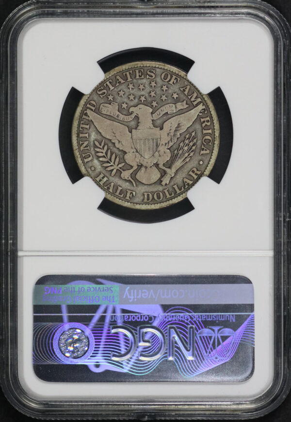 Reverse of this 1910 Barber Half Dollar NGC VG-10