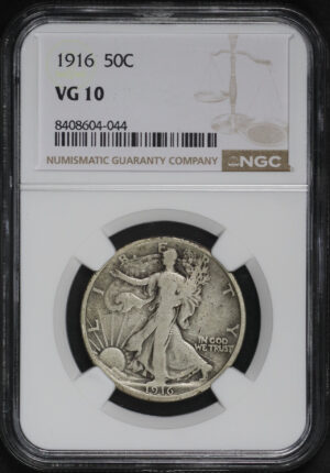 Obverse of this 1916 Walking Liberty Half Dollar NGC VG-10