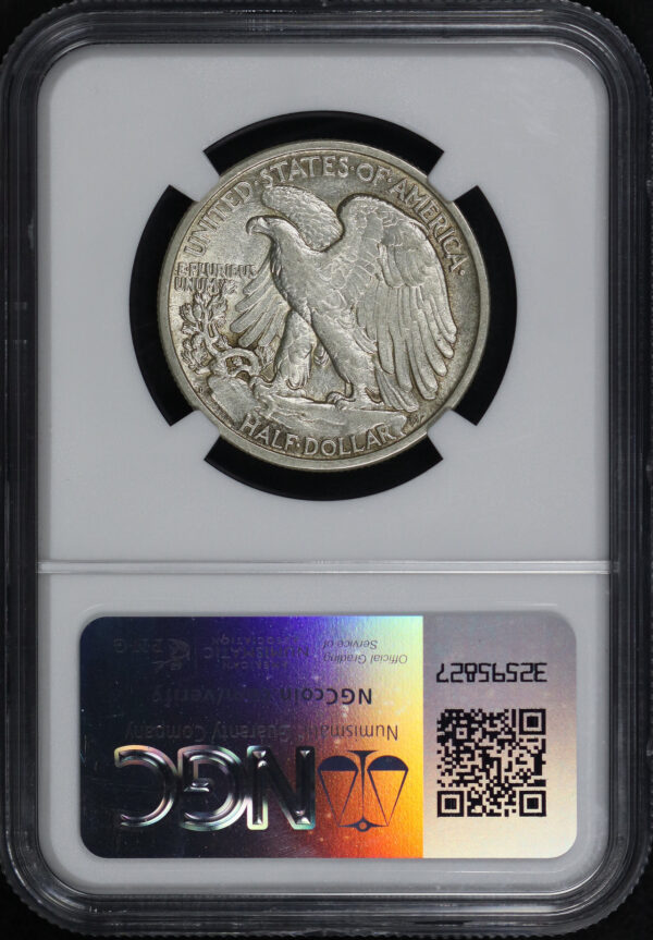 Reverse of this 1917-D Walking Liberty Half Dollar Reverse NGC AU-55