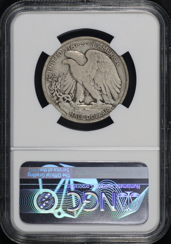 Reverse of this 1919-D Walking Liberty Half Dollar NGC F-12