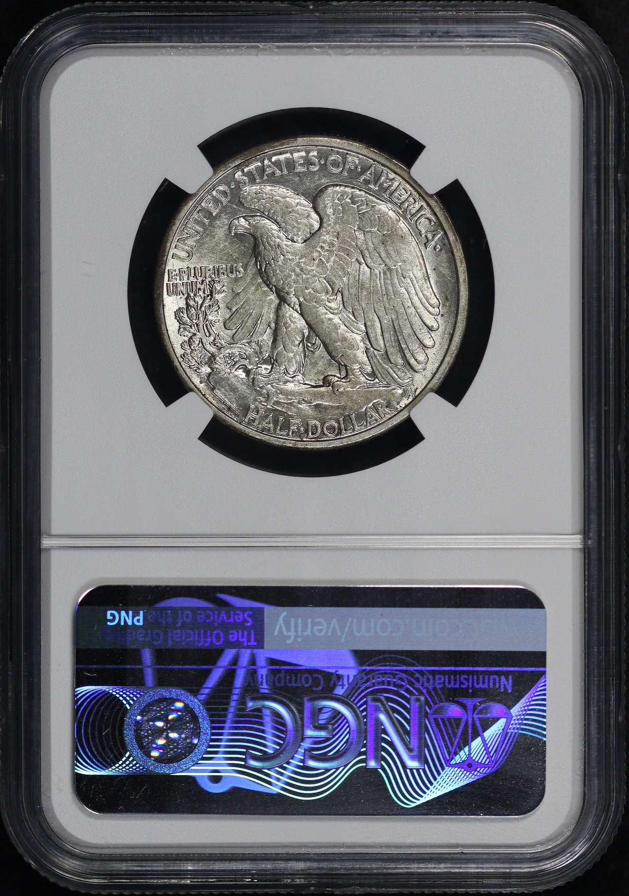 Reverse of this 1919-S Walking Liberty Half Dollar NGC AU-55