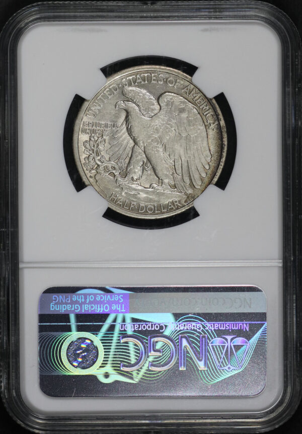 Reverse of this 1920-D Walking Liberty Half Dollar NGC XF-45