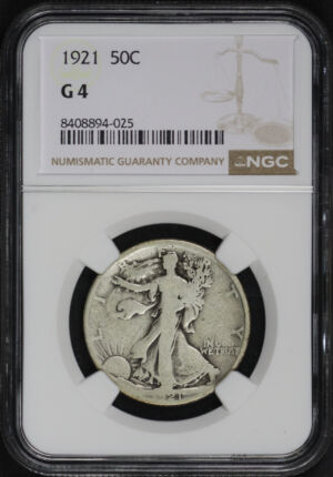 Obverse of this 1921 Walking Liberty Half Dollar NGC G-4