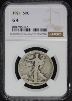 Obverse of this 1921 Walking Liberty Half Dollar NGC G-4