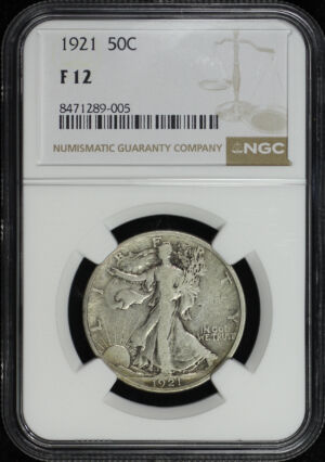 Obverse of this 1921 Walking Liberty Half Dollar NGC F-12