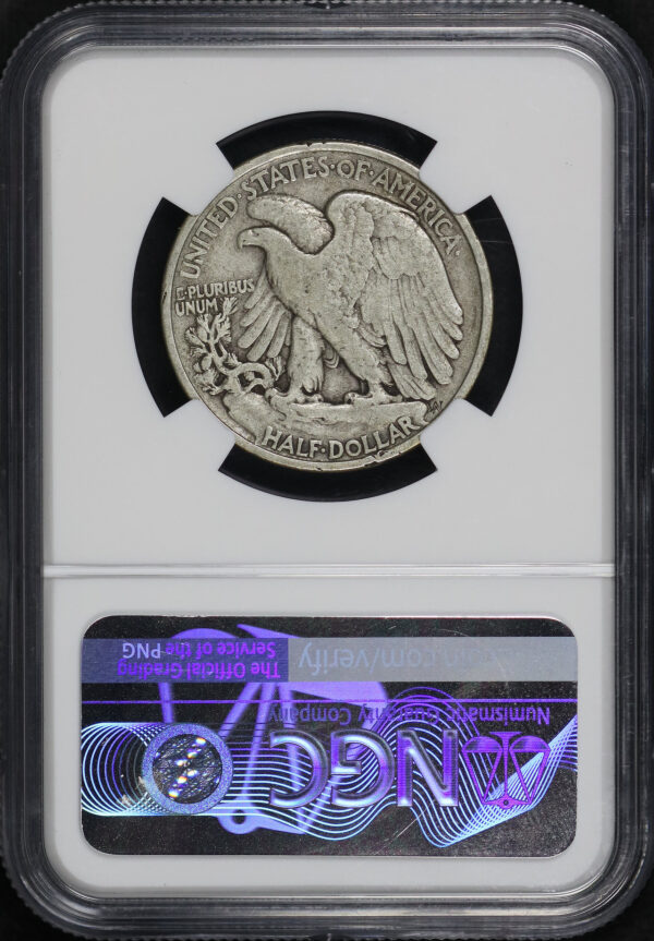 Reverse of this 1921 Walking Liberty Half Dollar NGC F-15