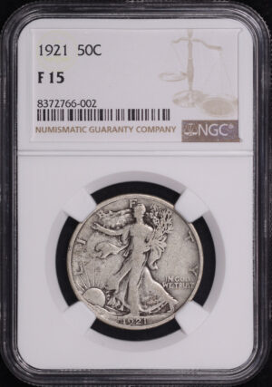 Obverse of this 1921 Walking Liberty Half Dollar NGC F-15