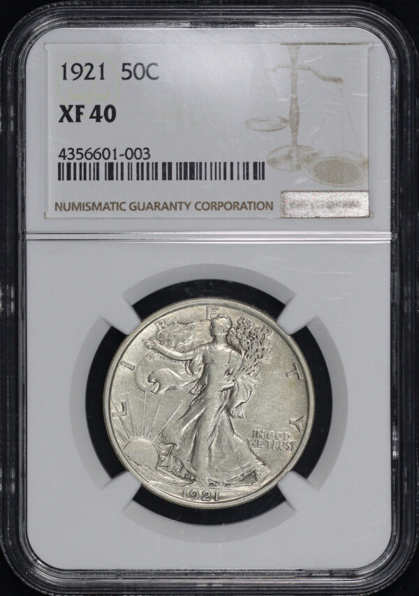 Obverse of this 1921 Walking Liberty Half Dollar NGC XF-40