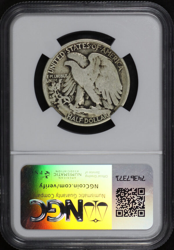 Reverse of this 1921-D Walking Liberty Half Dollar NGC G-6