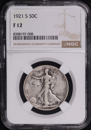 Obverse of this 1921-S Walking Liberty Half Dollar NGC F-12