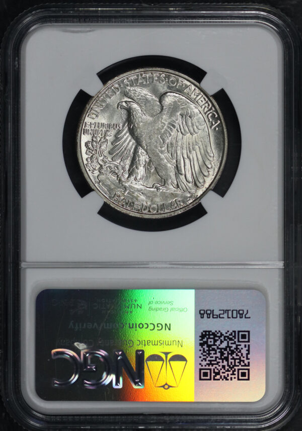 Reverse of this 1927-S Walking Liberty Half Dollar NGC MS-62