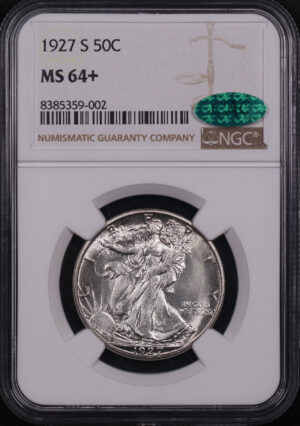 Obverse of this 1927-S Walking Liberty Half Dollar NGC MS-64+ CAC