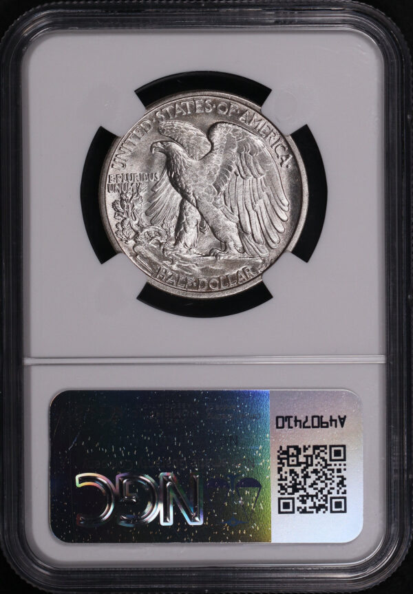 Reverse of this 1927-S Walking Liberty Half Dollar NGC MS-64+ CAC