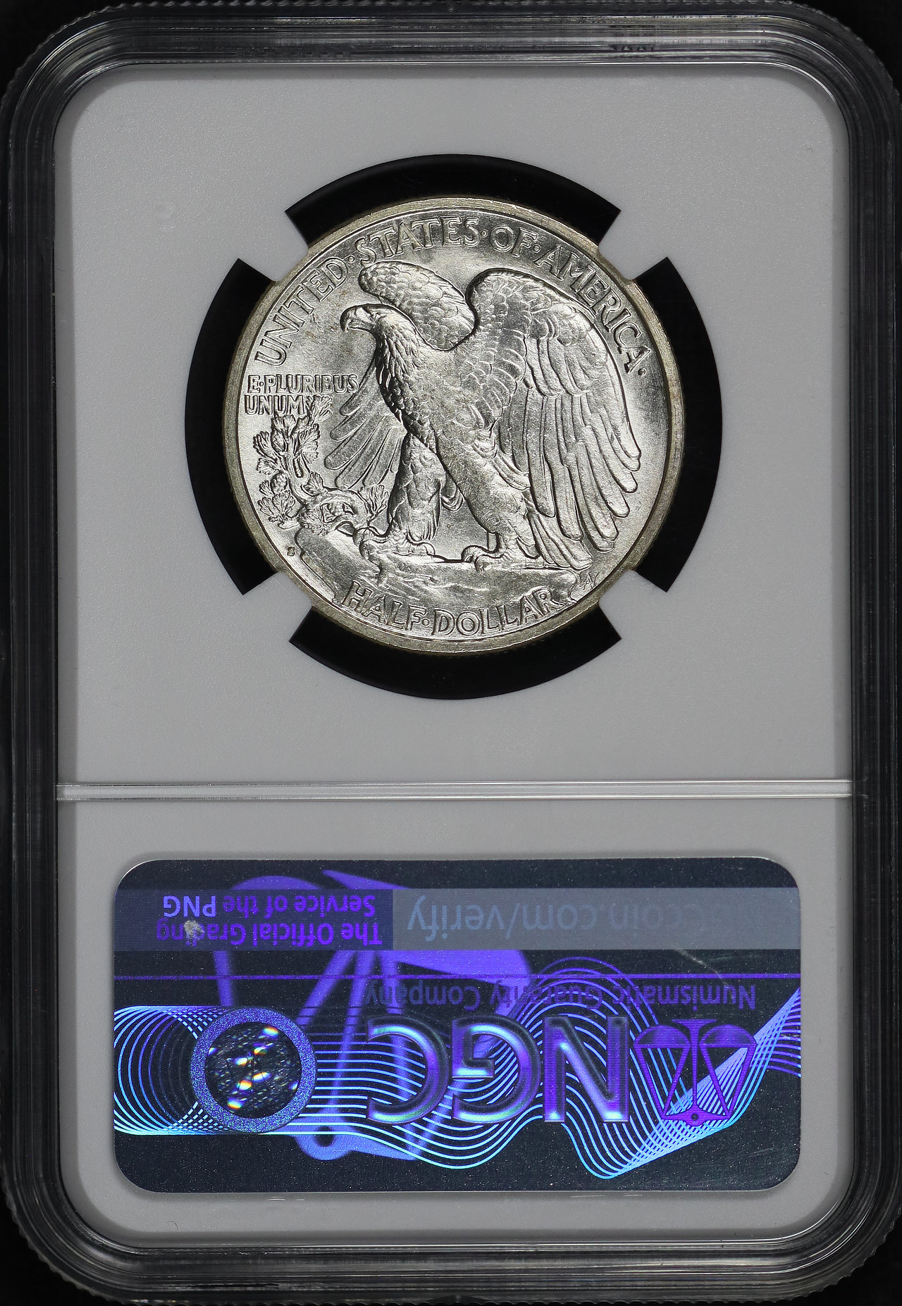 Reverse of this 1927-S Walking Liberty Half Dollar NGC MS-65