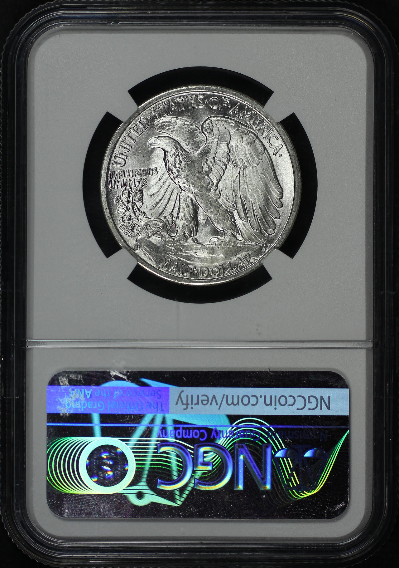 Reverse of this 1935-S Walking Liberty Half Dollar NGC MS-66