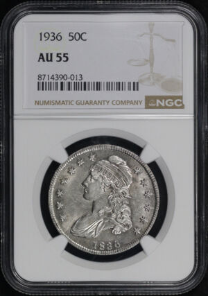 Obverse of this 1936 Walking Liberty Half Dollar NGC AU-55