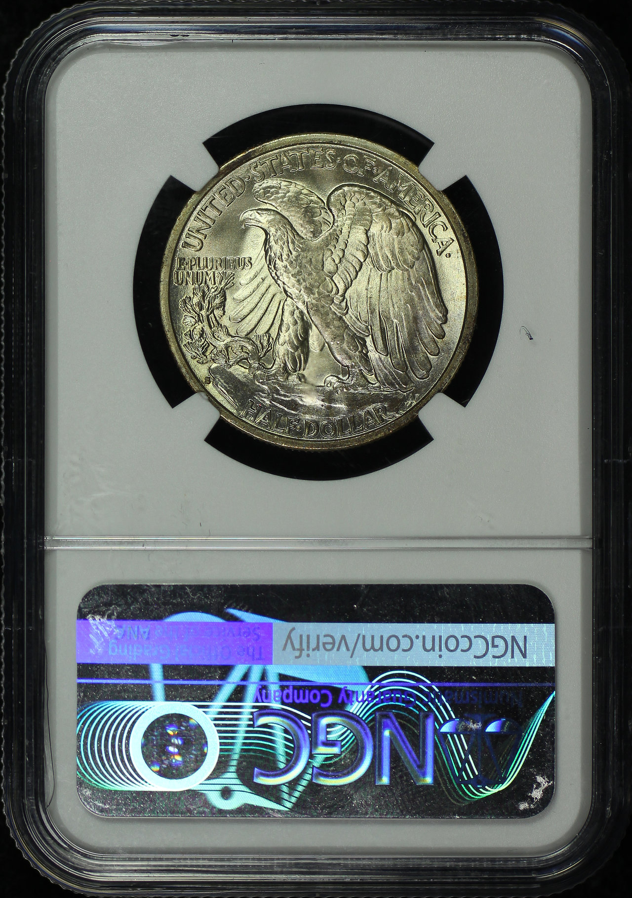 Reverse of this 1936-S Walking Liberty Half Dollar NGC MS-66