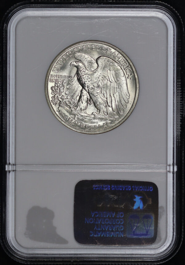Reverse of this 1939-D Walking Liberty Half Dollar NGC MS-66