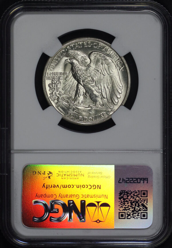Reverse of this 1940-S Walking Liberty Half Dollar NGC MS-65+
