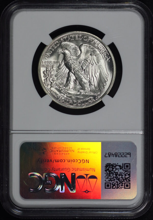 Reverse of this 1940-S Walking Liberty Half Dollar NGC MS-66+ CAC
