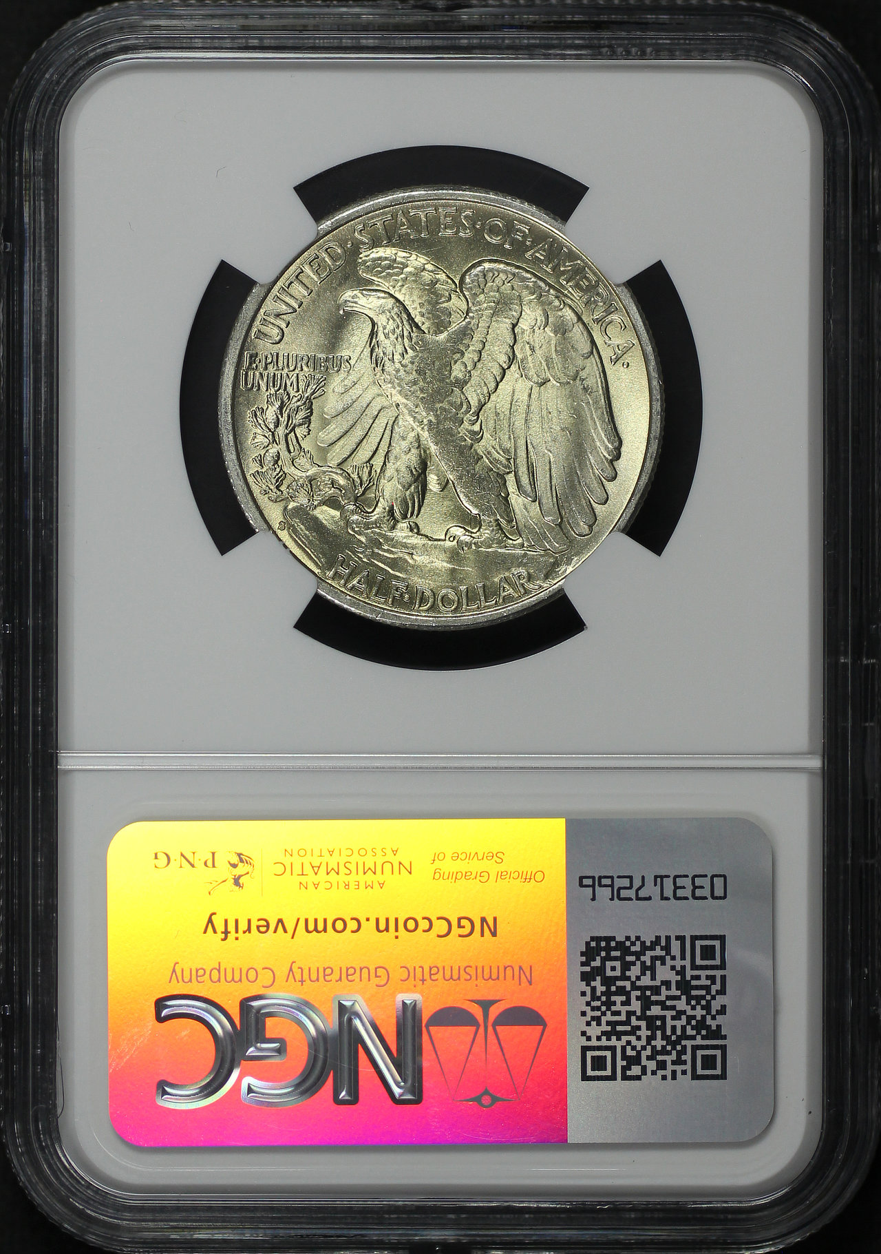 Reverse of this 1941-S Walking Liberty Half Dollar NGC MS-64