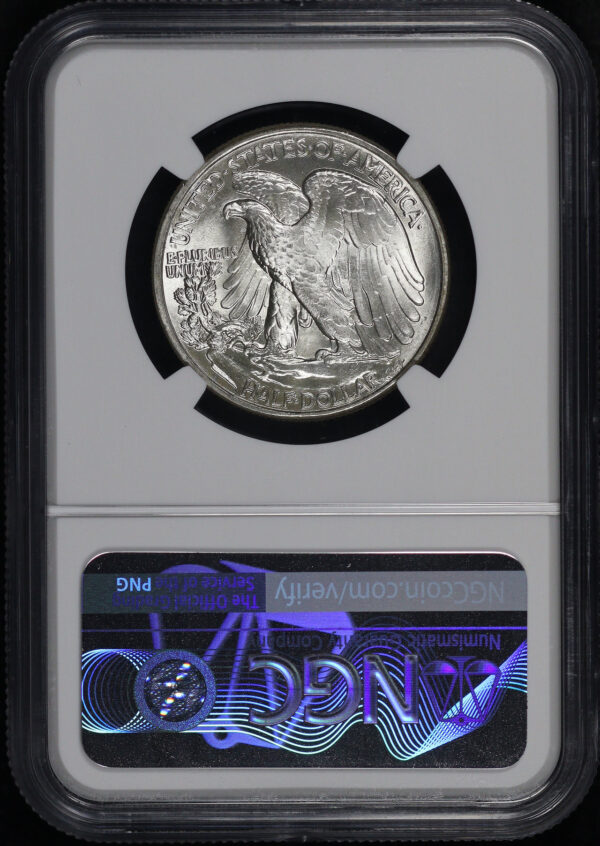 Reverse of this 1943 Walking Liberty Half Dollar NGC MS-66