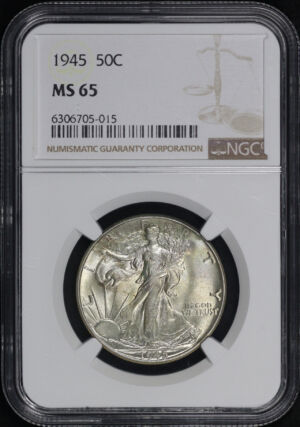 Obverse of this 1945 Walking Liberty Half Dollar NGC MS-65