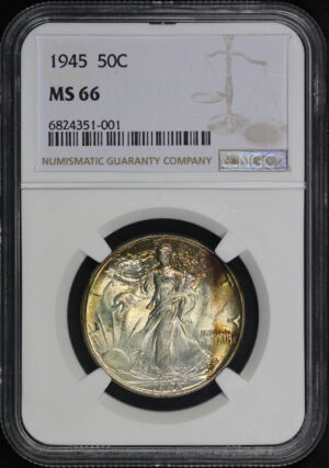 Obverse of this 1945 Walking Liberty Half Dollar NGC MS-66