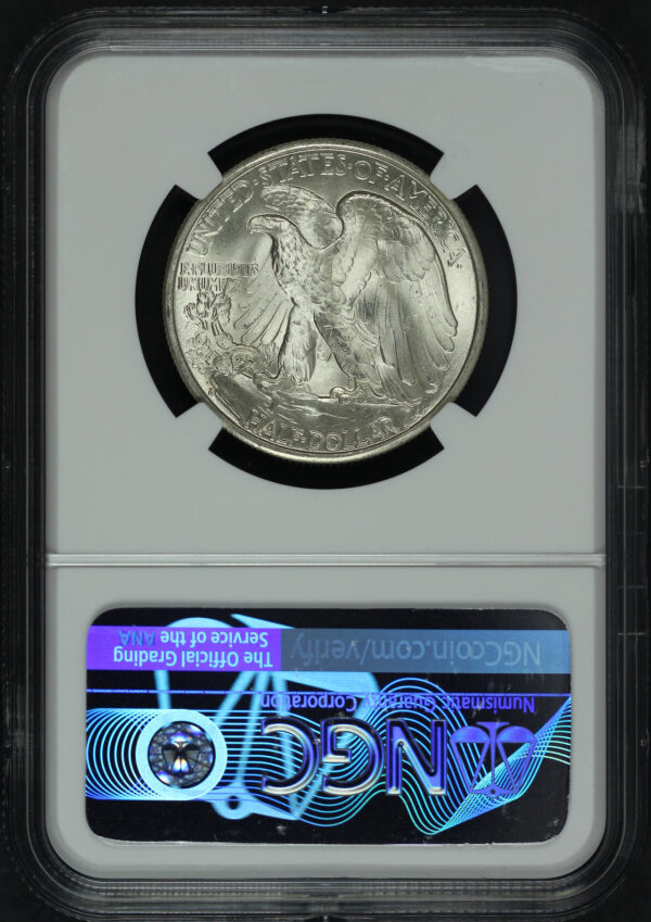 Reverse of this 1945-D Walking Liberty Half Dollar NGC MS-65