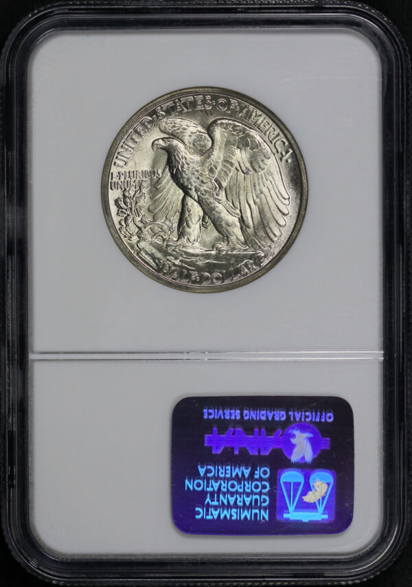 Reverse of this 1945-D Walking Liberty Half Dollar NGC MS-65