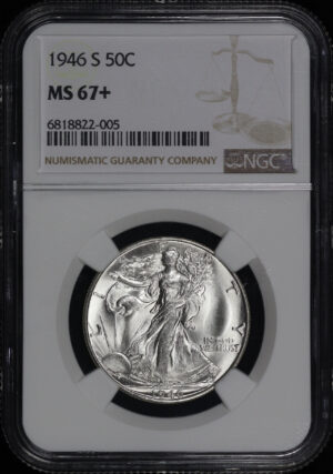 Obverse of this 1946-S Walking Liberty Half Dollar NGC MS-67+
