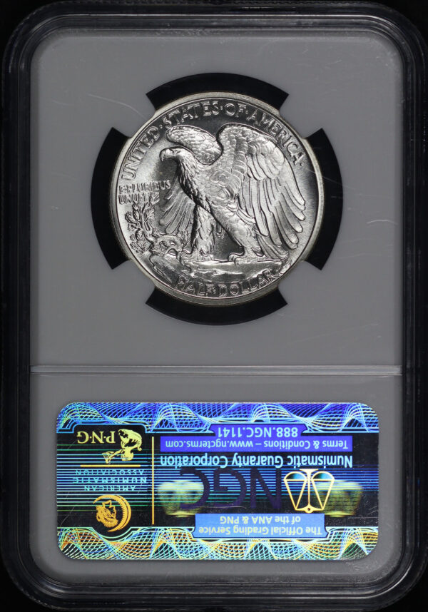 Reverse of this 1942 Walking Liberty Half Dollar NGC PF-67