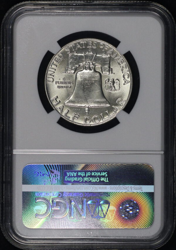 Reverse of this 1958-D Franklin Half Dollar NGC MS-63