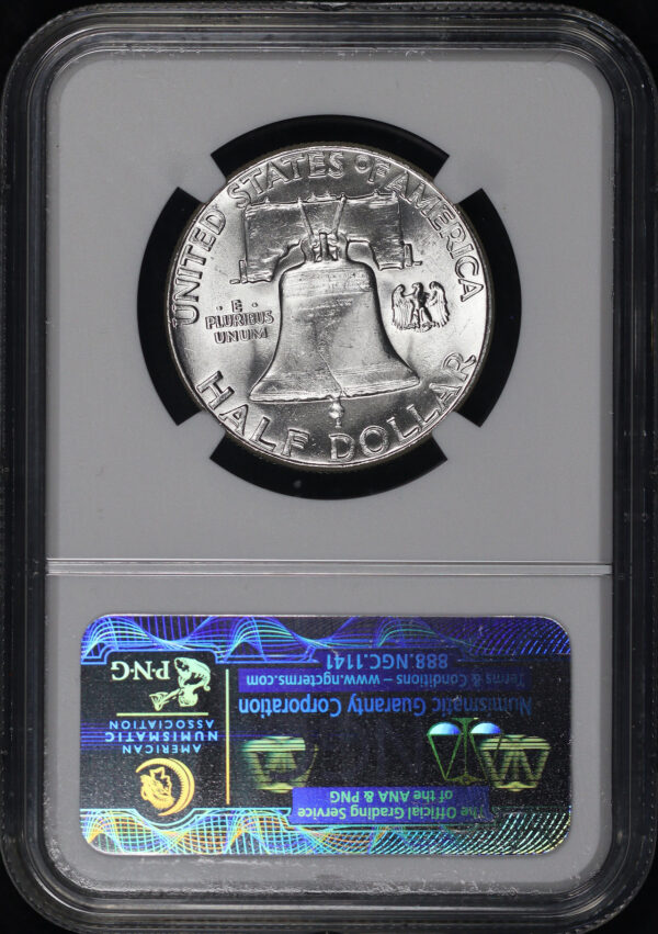 Reverse of this 1962 Franklin Half Dollar NGC MS-64