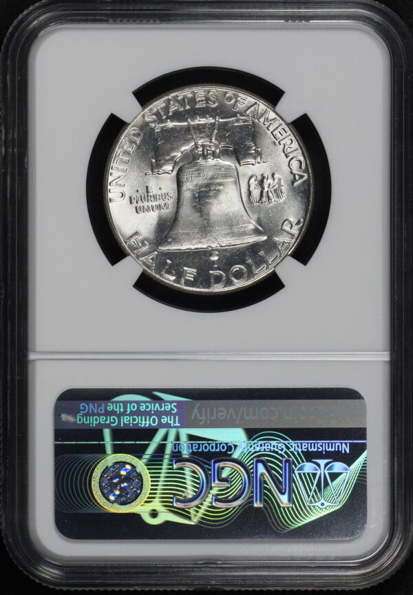 Reverse of this 1963 Franklin Half Dollar NGC MS-65
