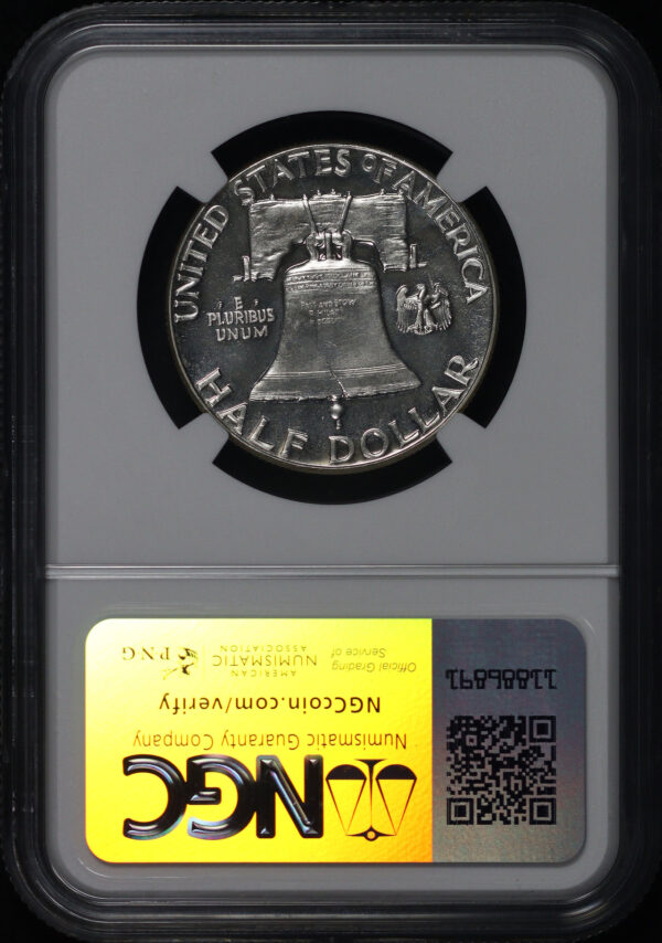 Reverse of this 1950 Franklin Half Dollar NGC PF-64