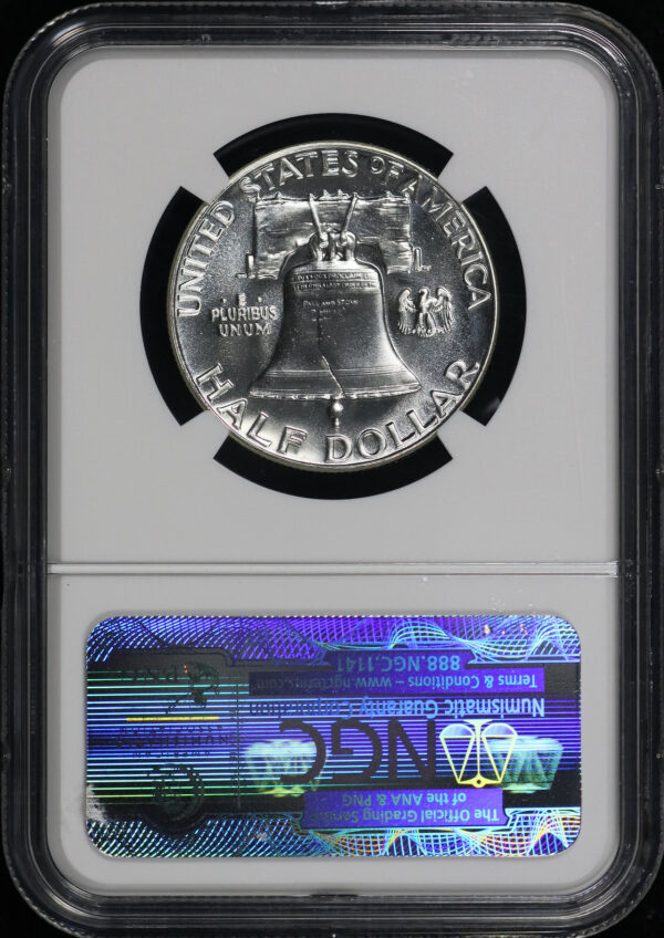 Reverse of this 1955 Franklin Half Dollar NGC PF-68