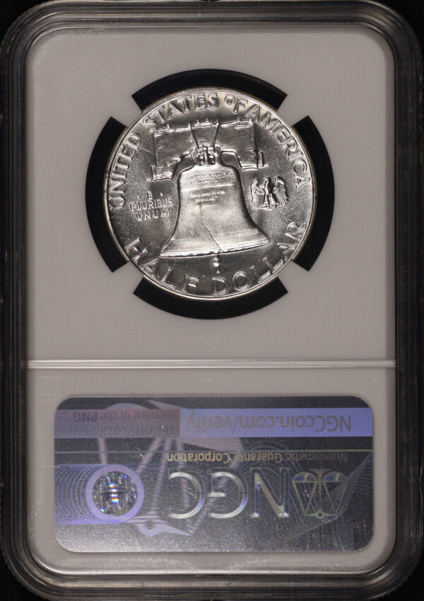 Reverse of this 1955 Franklin Half Dollar NGC PF-68