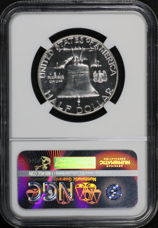 Reverse of this 1957 Franklin Half Dollar NGC PF-67
