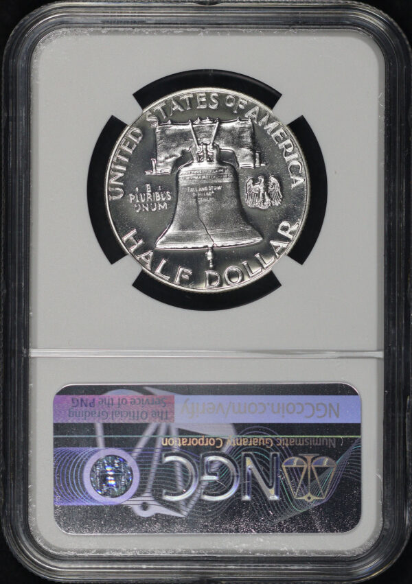 Reverse of this 1958 Franklin Half Dollar NGC PF-67