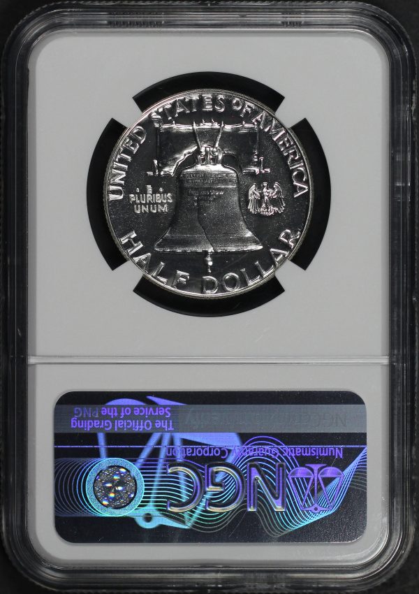 Reverse of this 1958 Franklin Half Dollar NGC PF-69