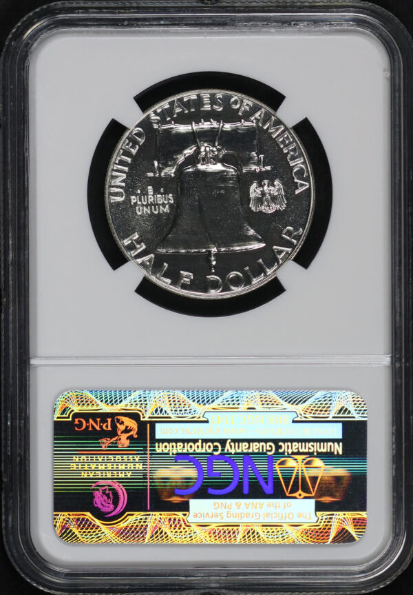 Reverse of this 1959 Franklin Half Dollar NGC PF-68