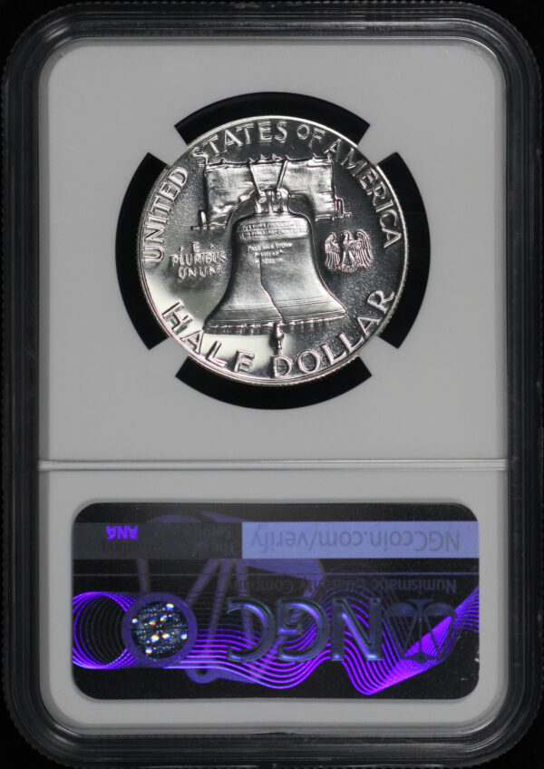 Reverse of this 1959 Franklin Half Dollar NGC PF-69