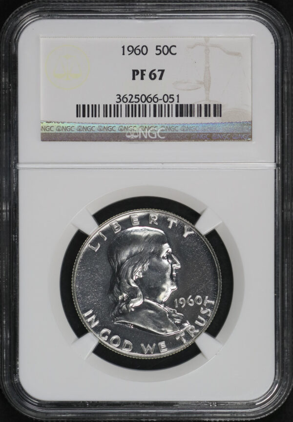 Obverse of this 1960 Franklin Half Dollar NGC PF-67